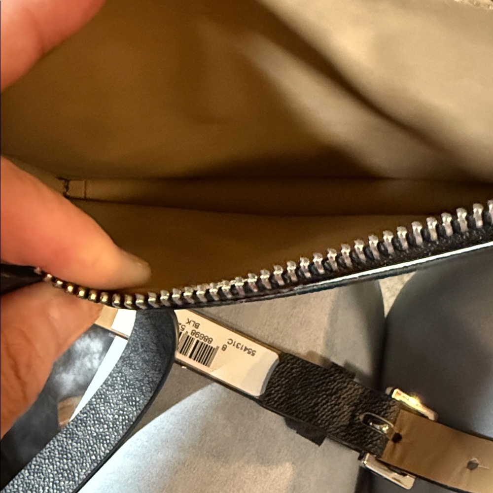 Michael Kors Black Belt Bag with Silver Chain Accent - Picture 5 of 12